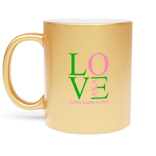 Aka Metallic Mugs Love Sorority Gift Alpha Kappa Aka Parap