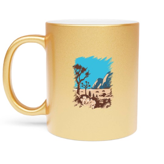 Joshua Tree National Park California Metallic Mugs