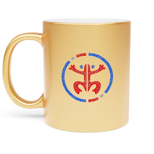 Puerto Rico Coqui Frog Taino Boricua Tech Style Metallic Mugs