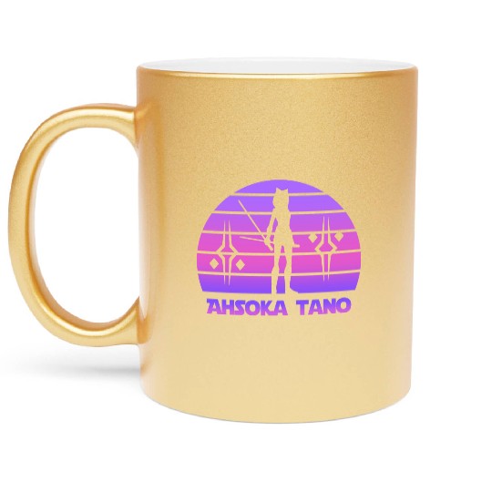 Ahsoka tano - Synthwave Metallic Mugs