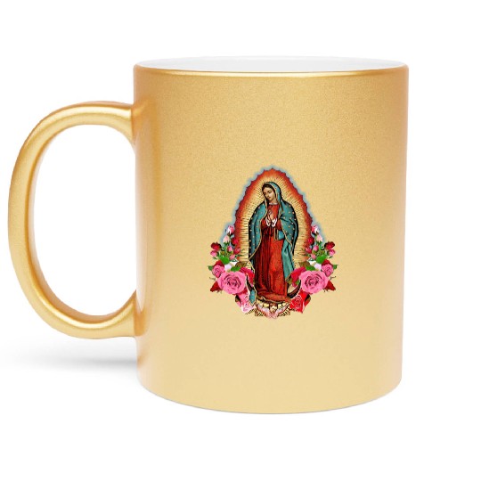 Our Lady Of Guadalupe Saint Virgin Mary birthday c Metallic Mugs