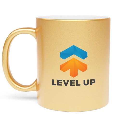 level up Metallic Mugs