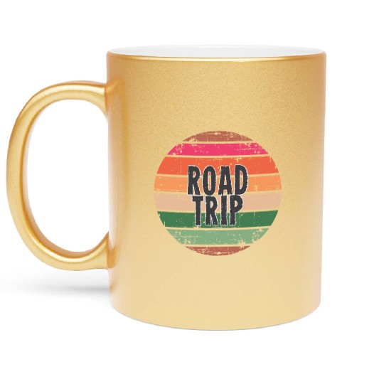 Road Trip orange Metallic Mugs