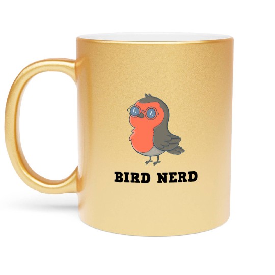 Bird Nerd Metallic Mugs
