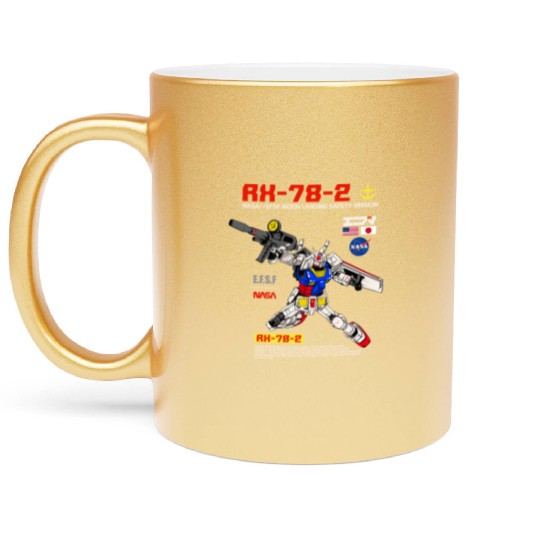 Rx-78-2 Gundam Metallic Mugs
