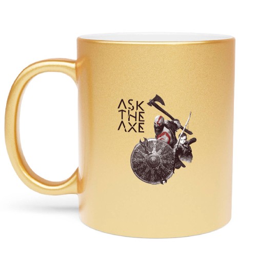 God Of War Ask The Axe Metallic Mugs