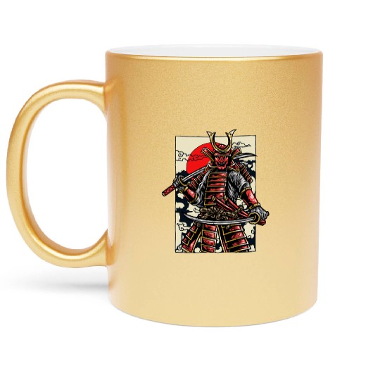Katana Samurai Ninja Japan Shinobi Warrior Gift Metallic Mugs