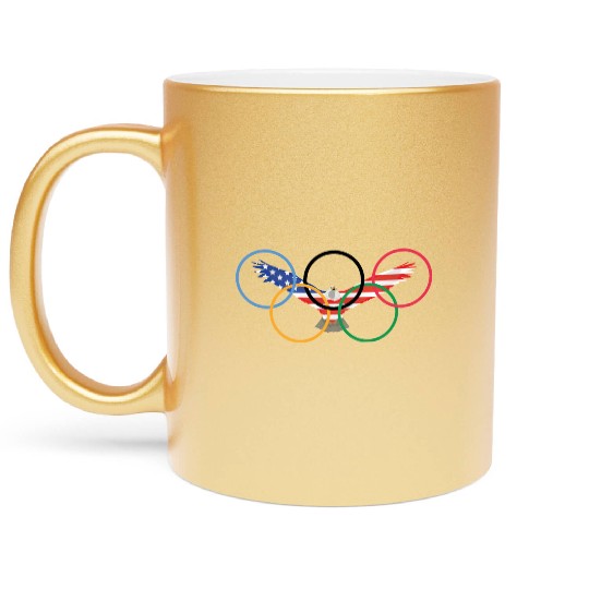 usa olympics Metallic Mugs
