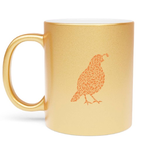 Quail farmer gift ornamental bird Metallic Mugs
