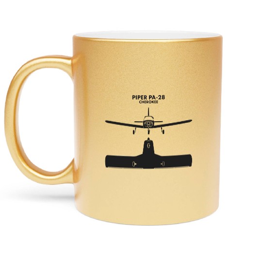 Piper PA 28 Cherokee Aircraft Metallic Mugs