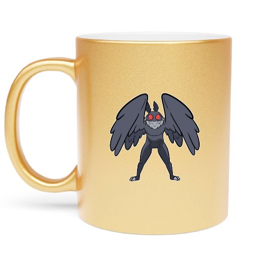 Mothman Mythical Creatures Folklore Cryptid Metallic Mugs
