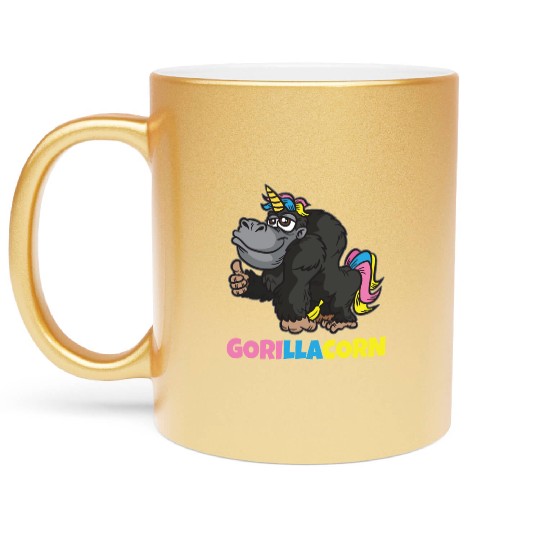 Gorillacorn Unicorn Gorilla Metallic Mugs