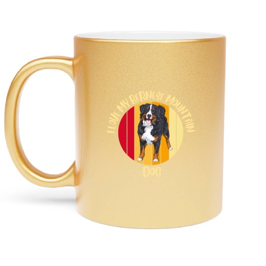 bernese mountain dog Metallic Mugs