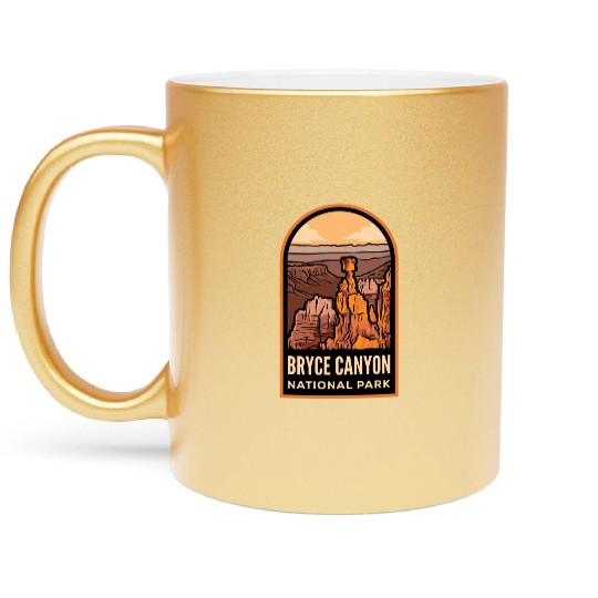 Bryce Canyon National Park Badge Metallic Mugs