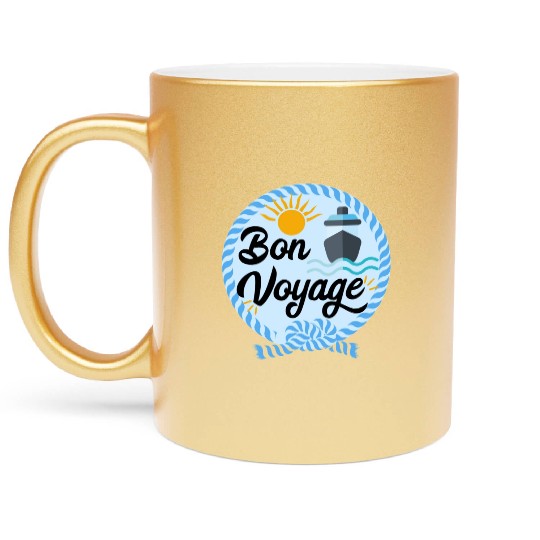 Bon Voyage Metallic Mugs