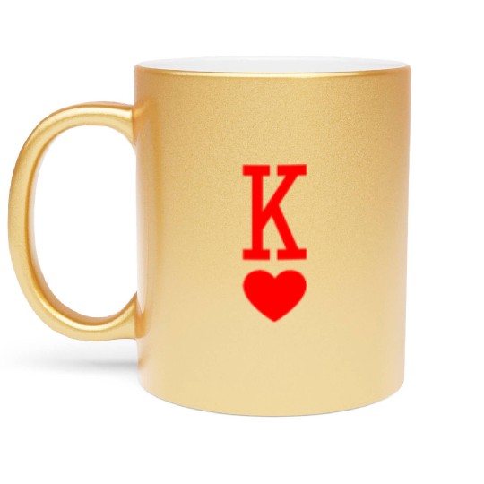 King of Hearts King Queen Couple Halloween Costume Metallic Mugs