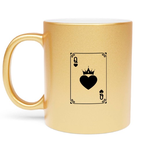 Queen of Heart King Queen Couple Halloween Costume Metallic Mugs