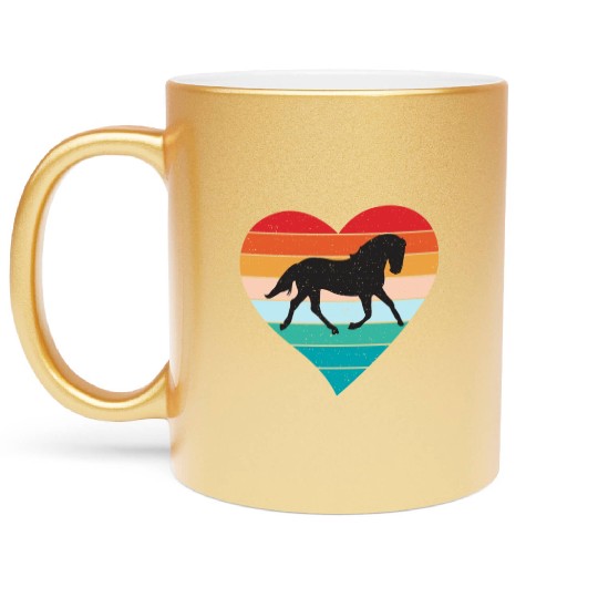 Horse Lover Horse Riding Equestrian Cowpuncher Metallic Mugs