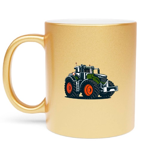 Tractors for the farmer, on the farm Metallic Mugs