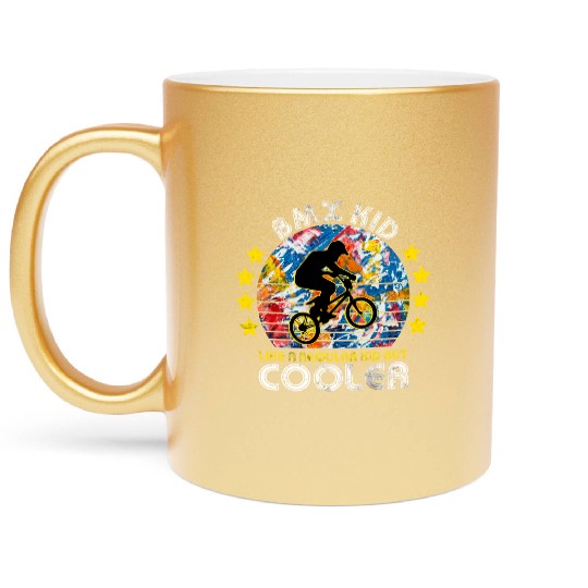 BMX Kid Funny BMX Trick Freestyle Bike Rider Gift Metallic Mugs