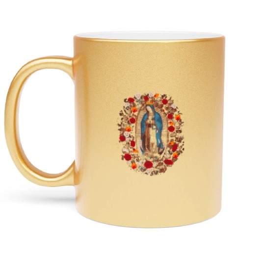 Our Lady Of Guadalupe Virgin Mary Catholic Metallic Mugs