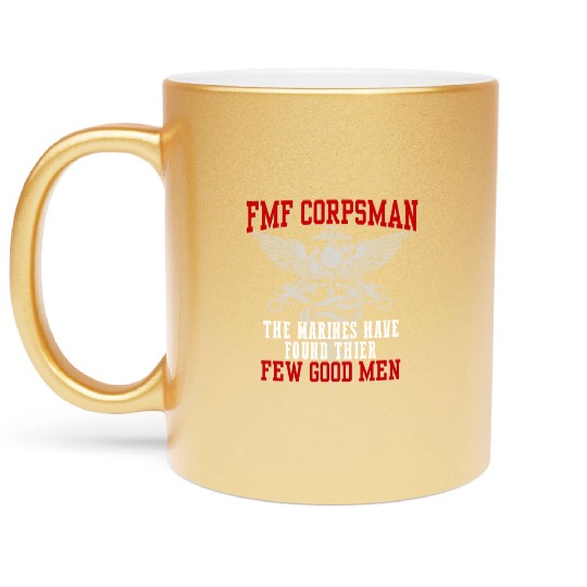 FMF Devil US Navy Corpsman DOC Badass Army Veteran Metallic Mugs