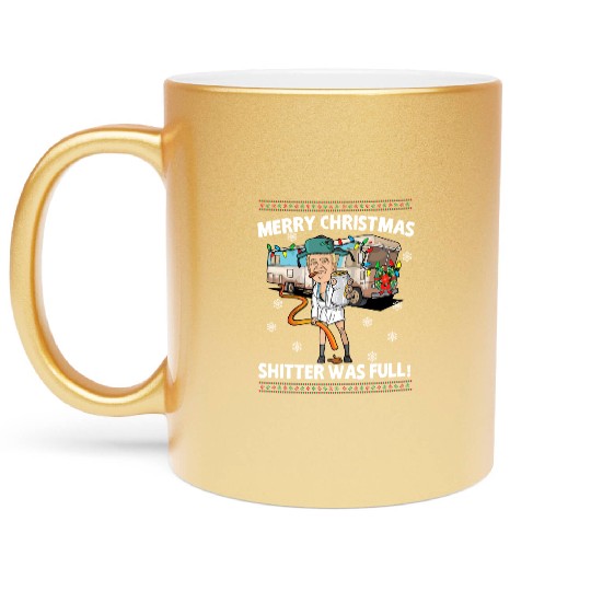 Donald Trump Cousin Eddie Christmas Metallic Mugs Shitte