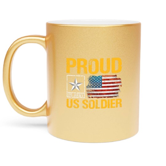 Proud Army Son Army Mom US Army Memorial Day Metallic Mugs