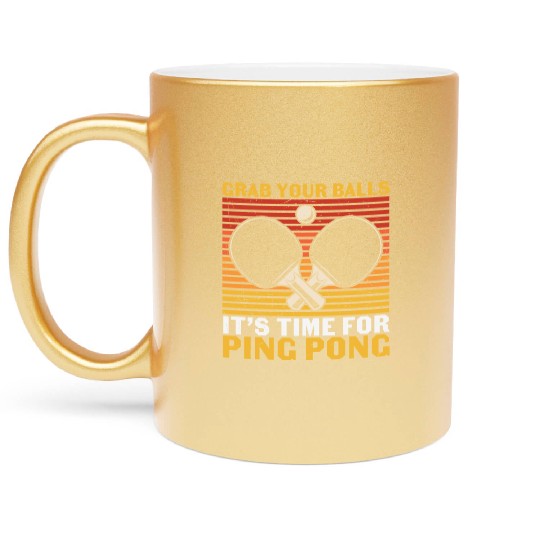 Ping Pong Lovers - Table Tennis - Ping Pong Saying Metallic Mugs