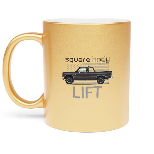 Square Body Lift Black Metallic Mugs