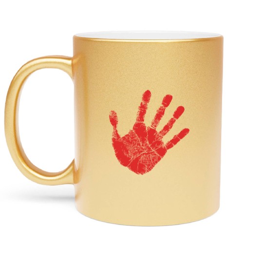 Red Hand - Supporter of MMIW Metallic Mugs