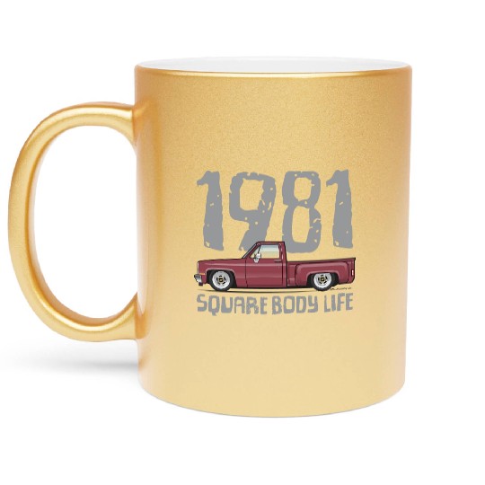 1981 Square Body Life Carmine Metallic Mugs
