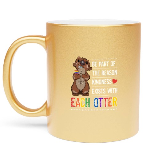 Orlando Red Metallic Mugs Gay Pride Kindness Gay Otter