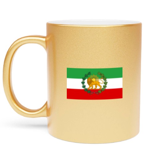 Flag of Iran Lion and Sun Metallic Mugs