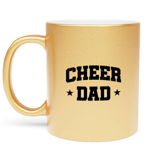 Cheer Dad Funny Cheerleader Fathers Day Metallic Mugs