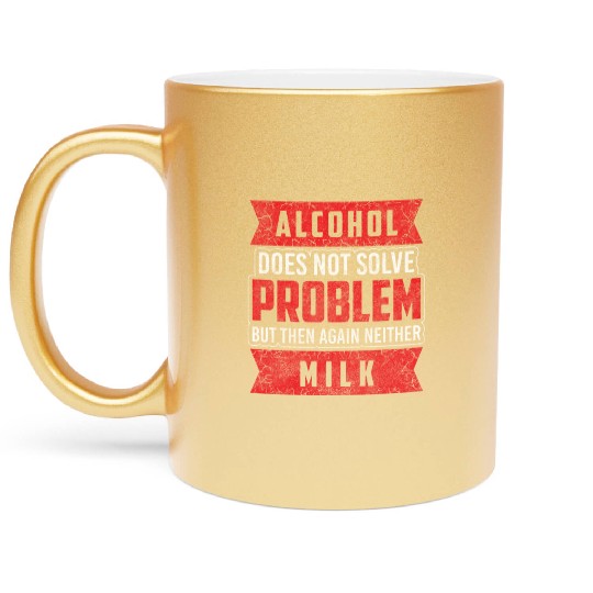 Alcohol Drunk Vodka Bachelor Metallic Mugs