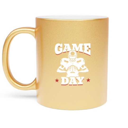 American Football Game Day Metallic Mugs