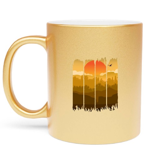 A Wilderness Somewhere, Trees and Nature Metallic Mugs