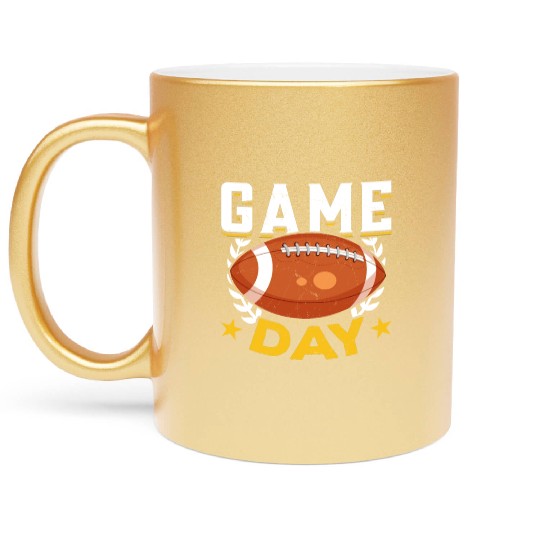 Football Game Day American Football Metallic Mugs
