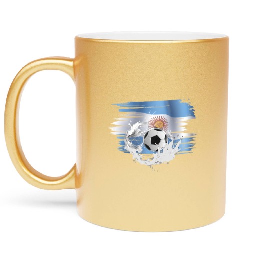 Flag of Argentina Argentina Football Metallic Mugs