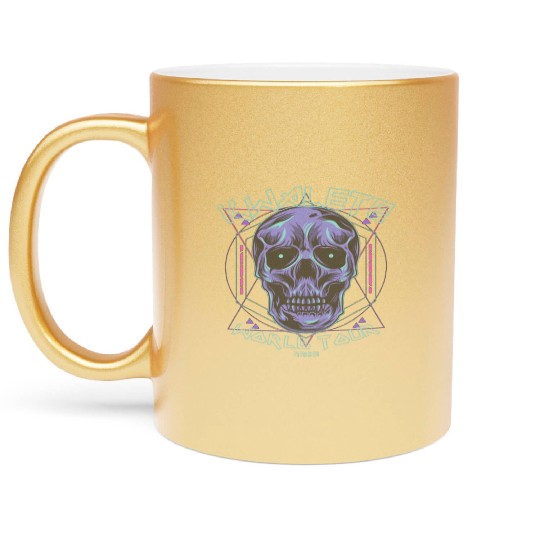Kwalete World Tour Diamond Skull Metallic Mugs