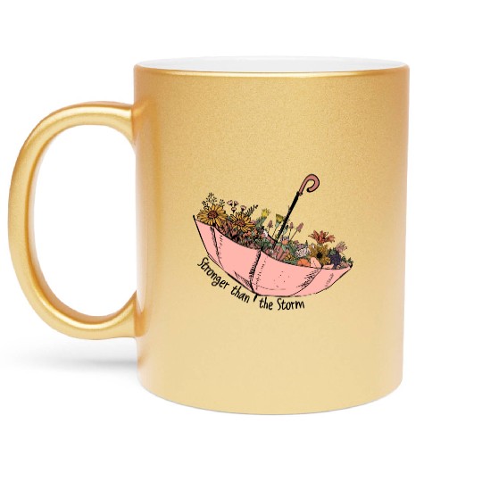 Stronger than the storm sublimation Metallic Mugs