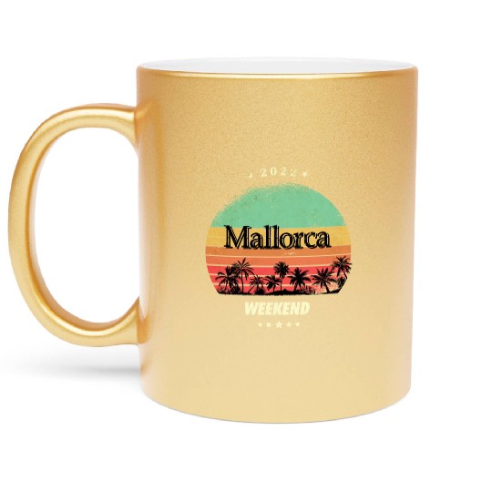 Mallorca weekend Metallic Mugs