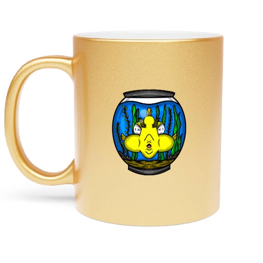 Aquarium Gift Aquarist Fish Keeping Lover Metallic Mugs