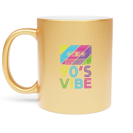 90's Vibe Retro Cassette Tape Music Metallic Mugs
