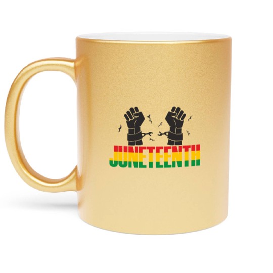 Juneteenth Day 1865, Freedom Day America African Metallic Mugs