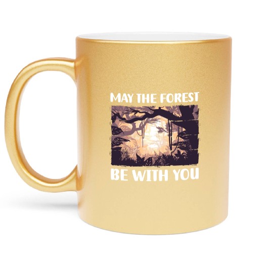 Forest Recreation Deer Wilderness Metallic Mugs