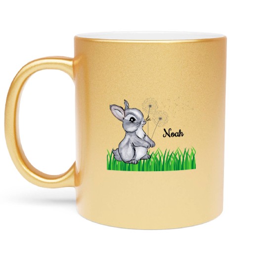 Bunny Name Gift Noah Metallic Mugs