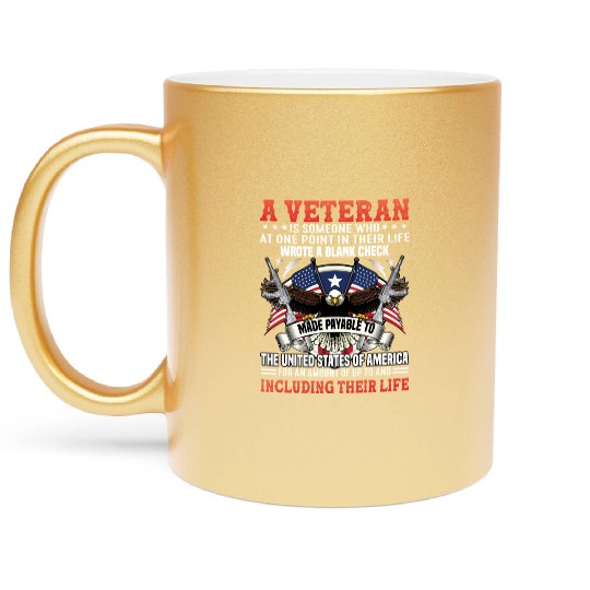 Veterans day celebration. Thank you veterans Metallic Mugs