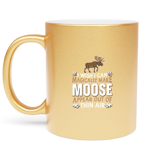 Moose Elk Hunting Metallic Mugs